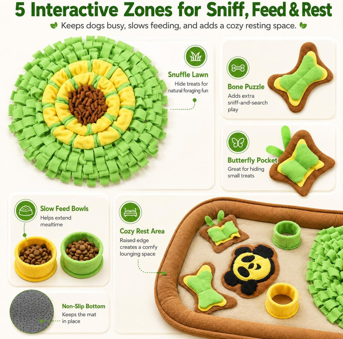 HOPET Snuffle Mat for Dogs Large Breed,Interactive Sniff Feeding