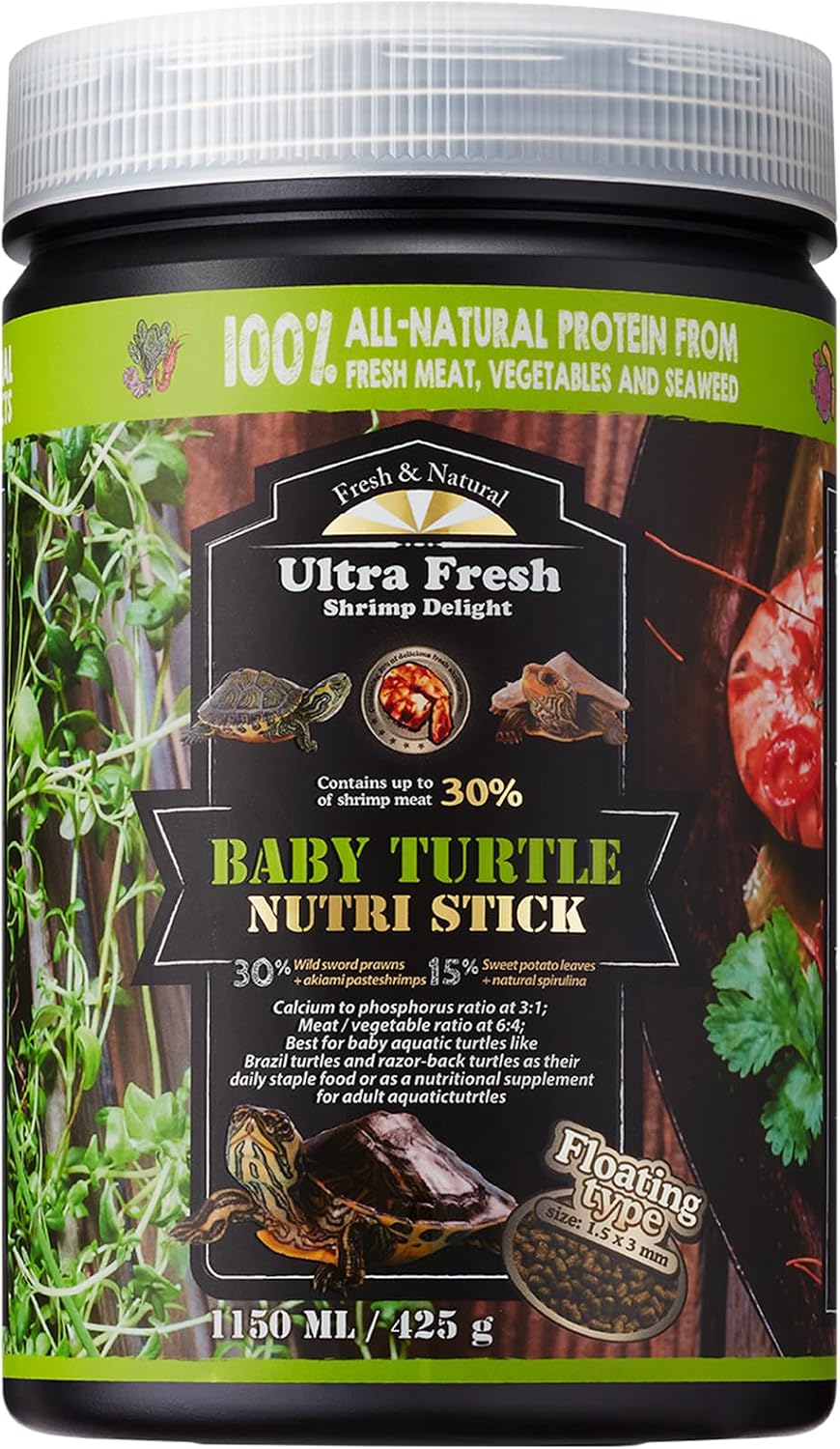 Ultra Fresh Floating Baby Turtle Food, All Natural Ingredients