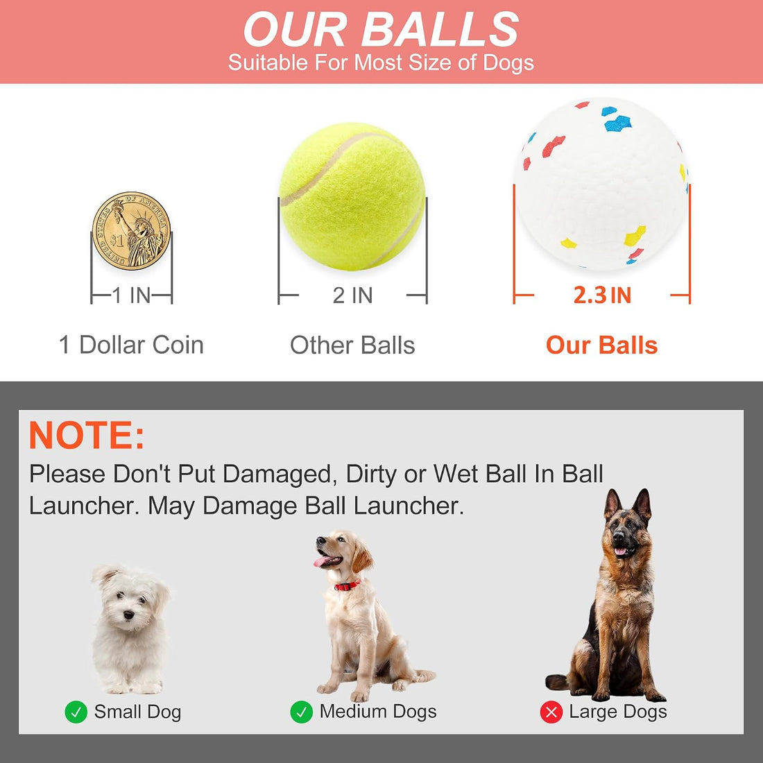Automatic Dog Ball Launcher,Interactive Thrower Dog Toy for Small