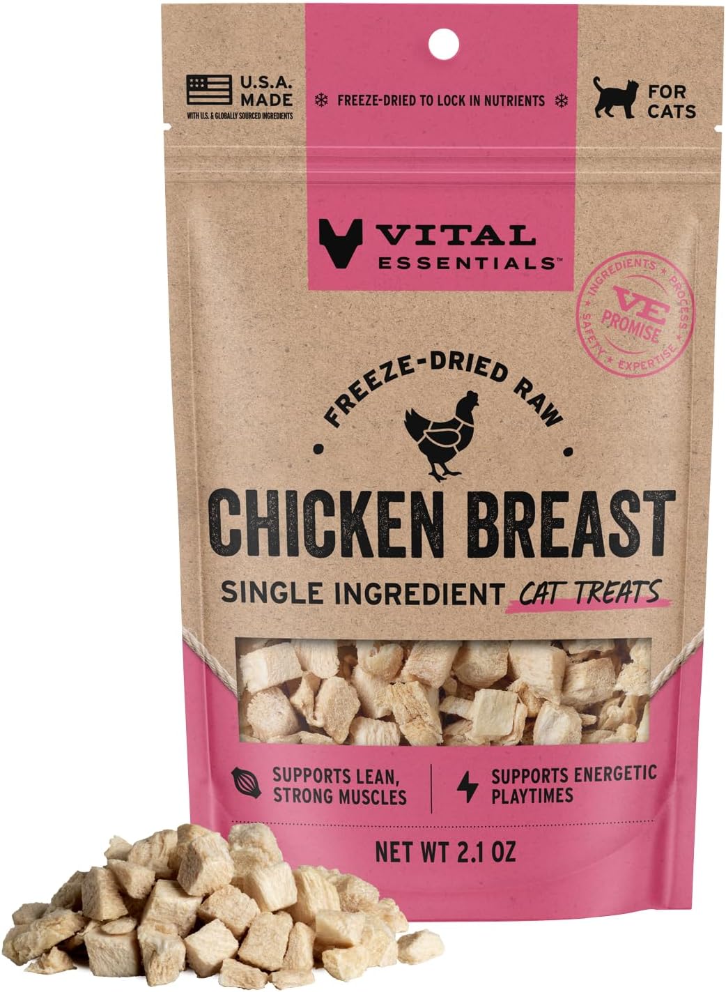 Vital Essentials Freeze Dried Chicken Breast Cat Treats
