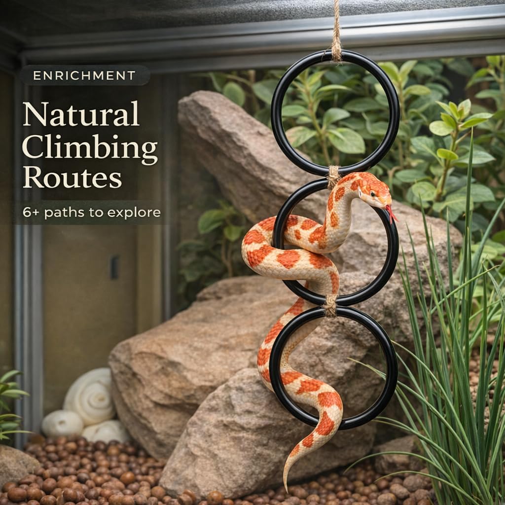 2PCS Snake Climbing Rings for Ball Python