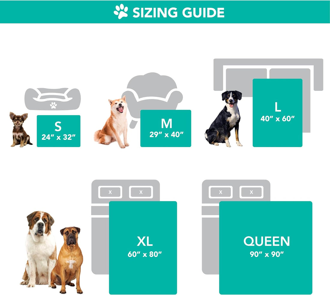 PetAmi Waterproof Dog Blanket for Couch, Extra Large 80x60