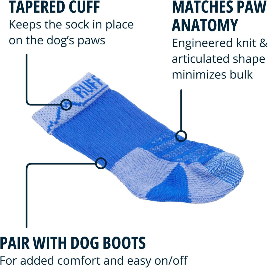 Ruffwear, Bark'n Boot Dog Socks - 4 Count