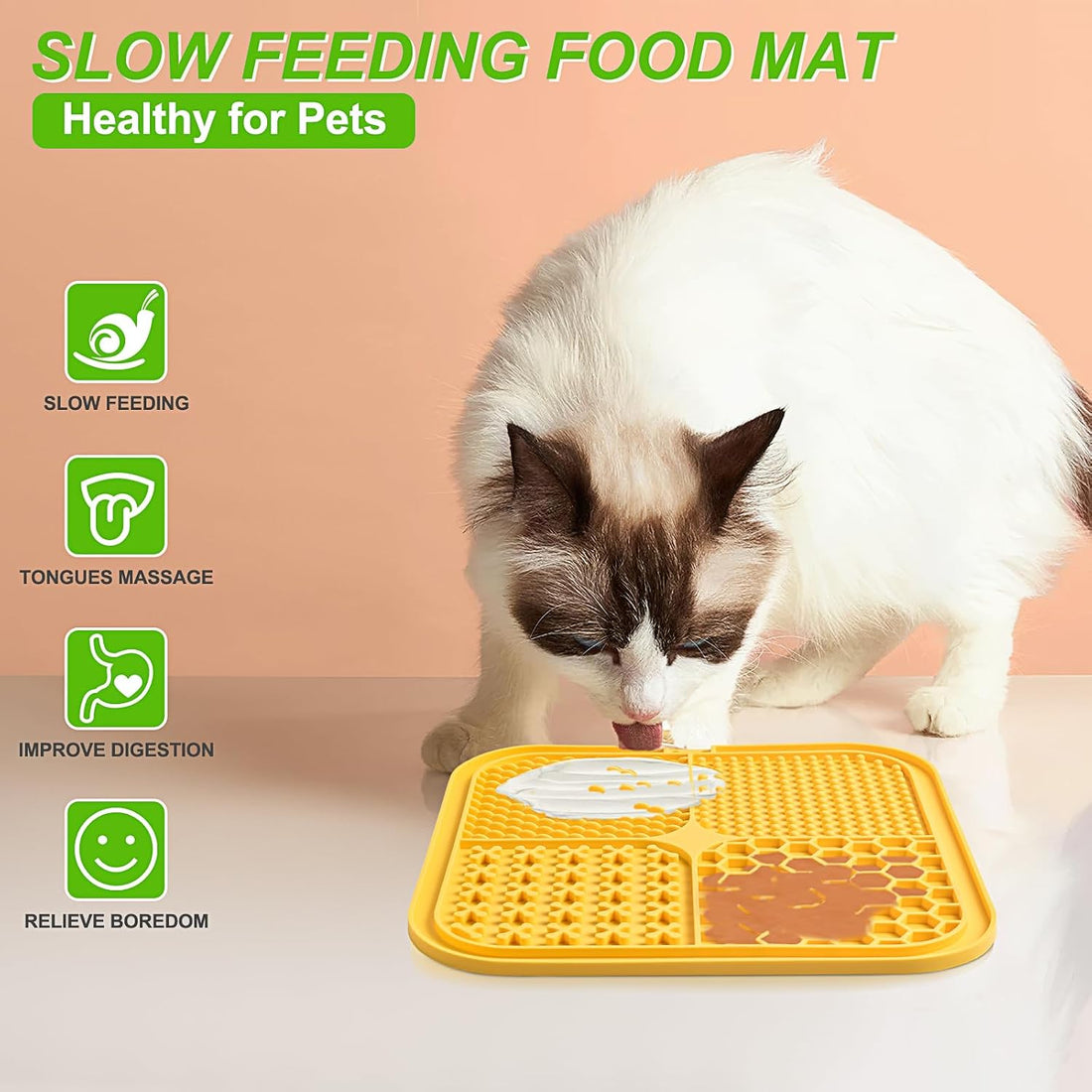 Lick Mat for Dogs and Cats, Licking Mat with Suction Cups for Dog