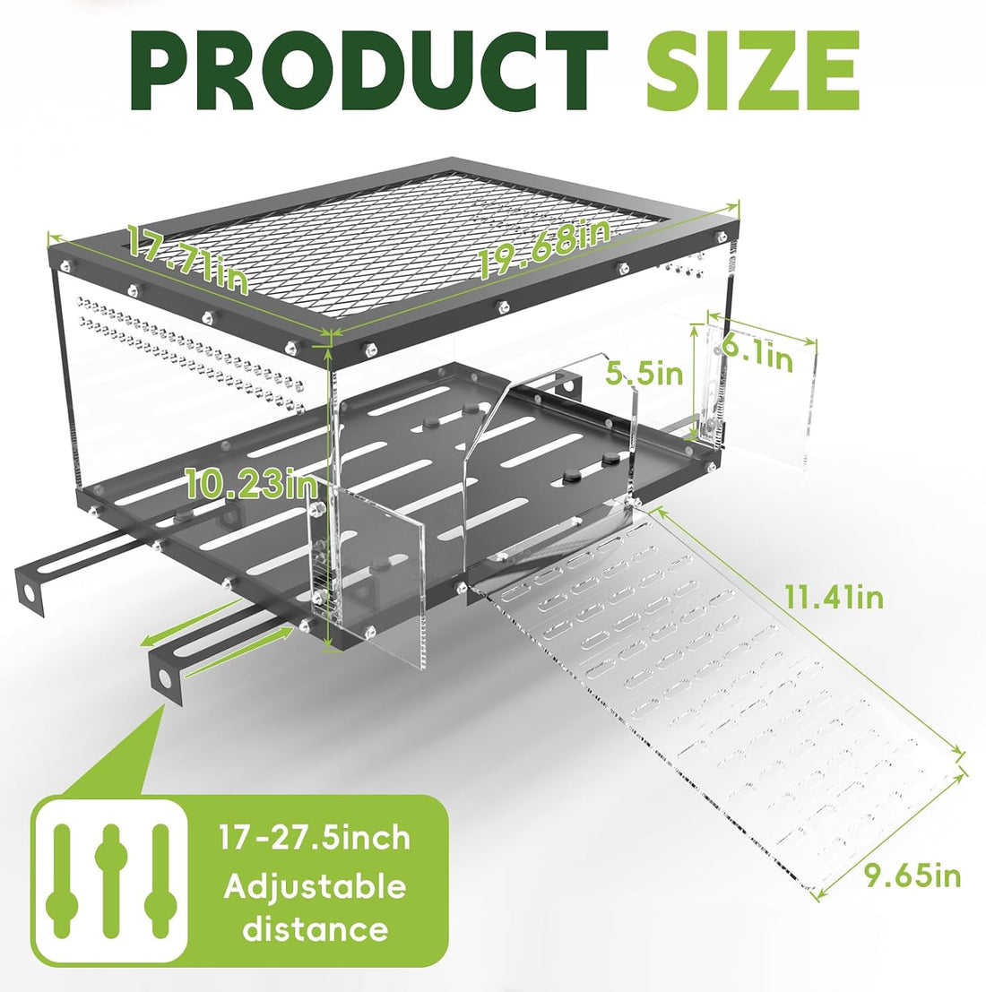 ALOTIKI XL Turtle Basking Platform for 17-27.5 in Wide 75/90/120 Gal