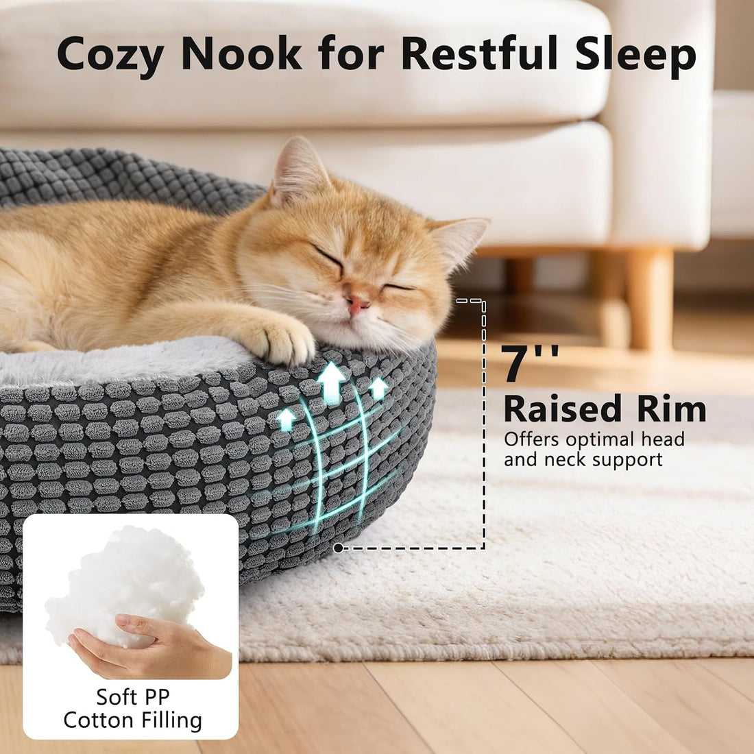 Small Dog Bed with Attached Blanket