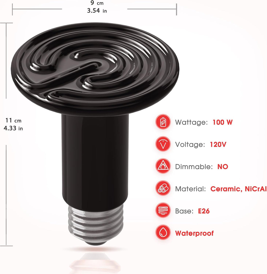 Briignite Ceramic Heat Emitter for Reptiles