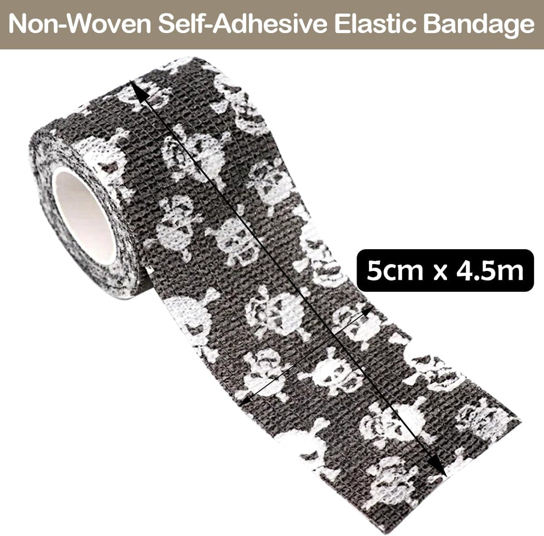 6 Rolls Self-Adhesive Bandage Wrap Grip Tape Wrap Cover Tattoo