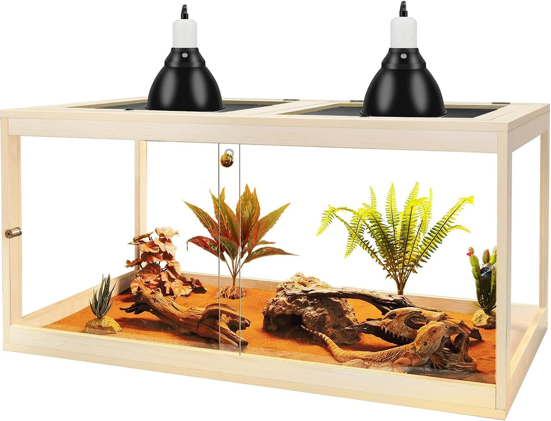 PROLEE Retile Tank,Bearded Dragon Tank,Lizard Tank with Metal Mesh