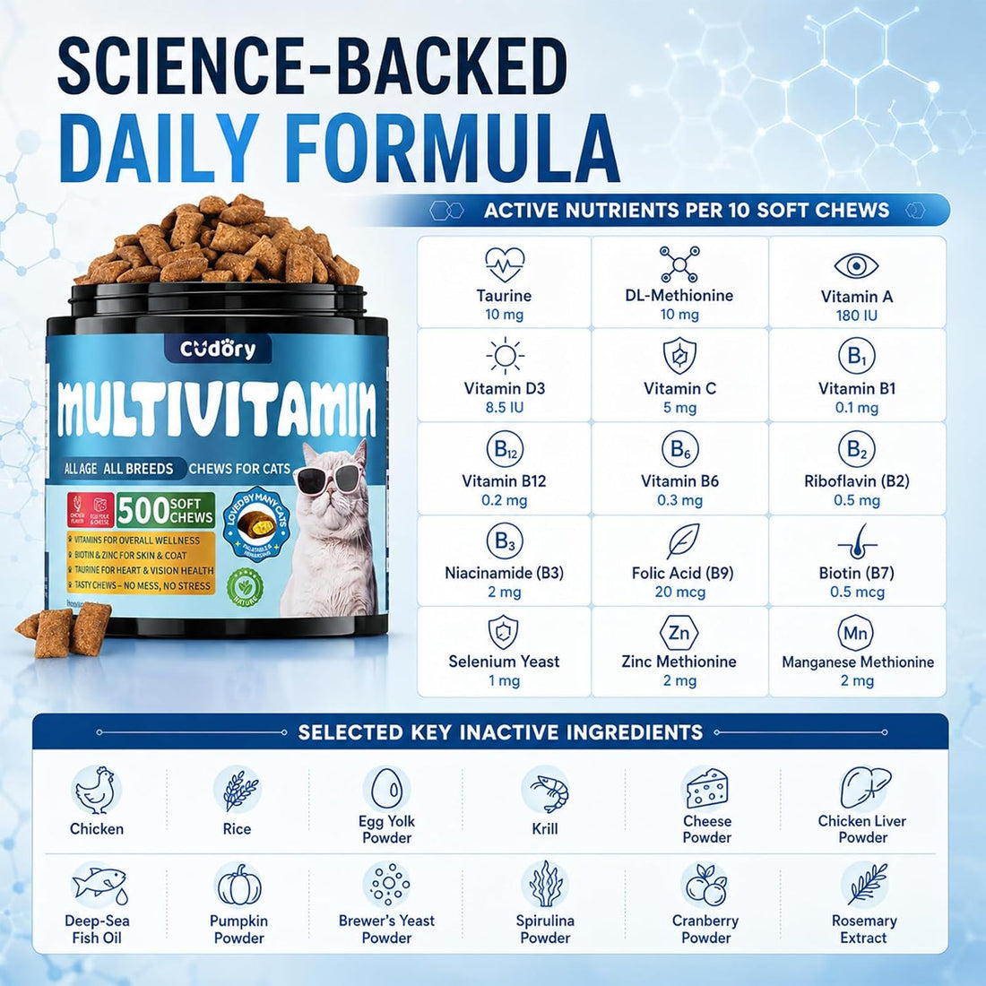 Taurine for Cats Vitamins Treats Snacks