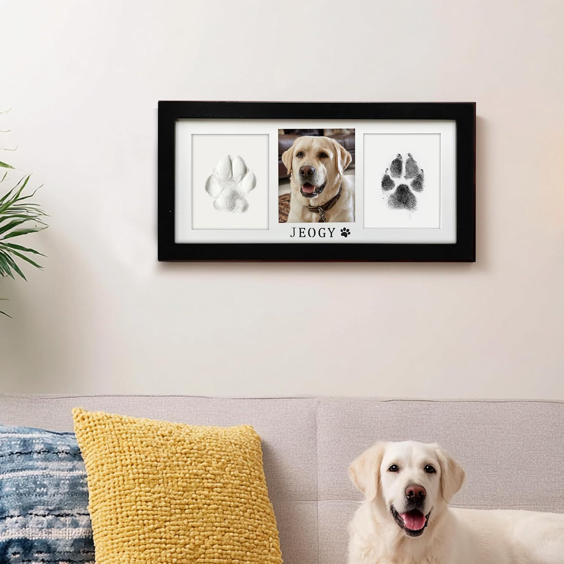 MYPAWLETS Dog Cat Paw Print Kit,Ink&Clay Pawprint Keepsake Frame
