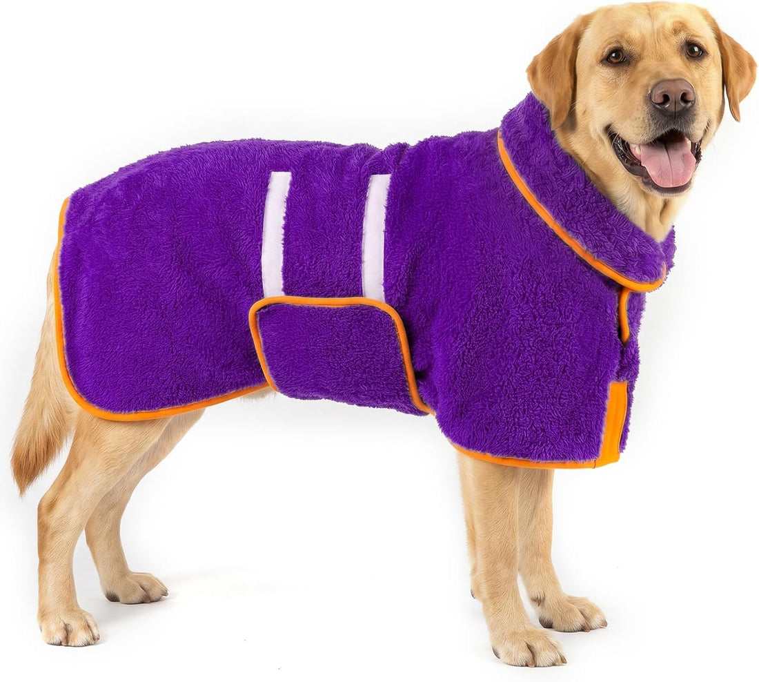 Dog Bathrobe, Super Absorbent for Small to Large Dogs, Light Blue L