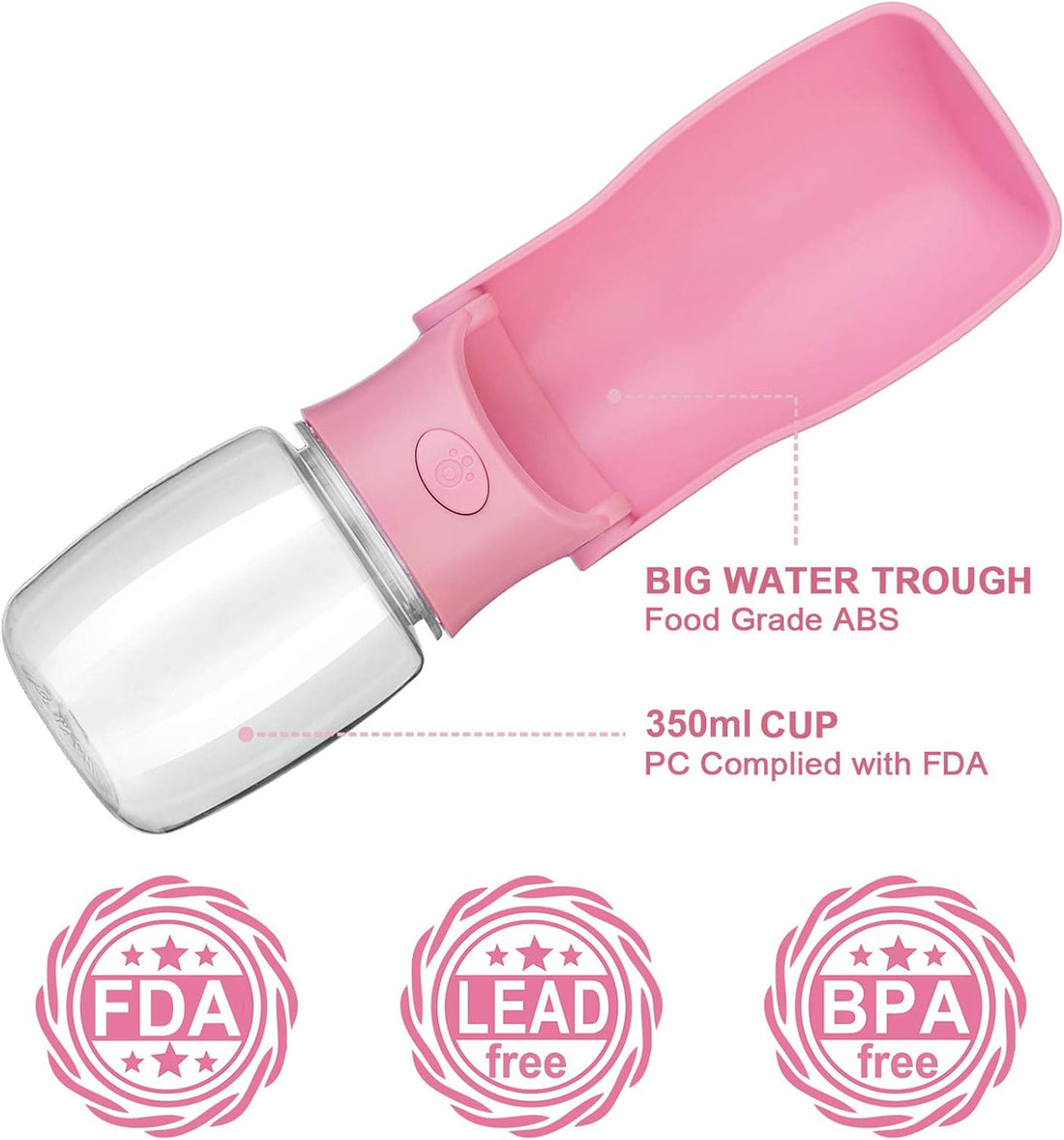 Portable Dog Water Bottle, Foldable Dog Water Bottle Leak Proof