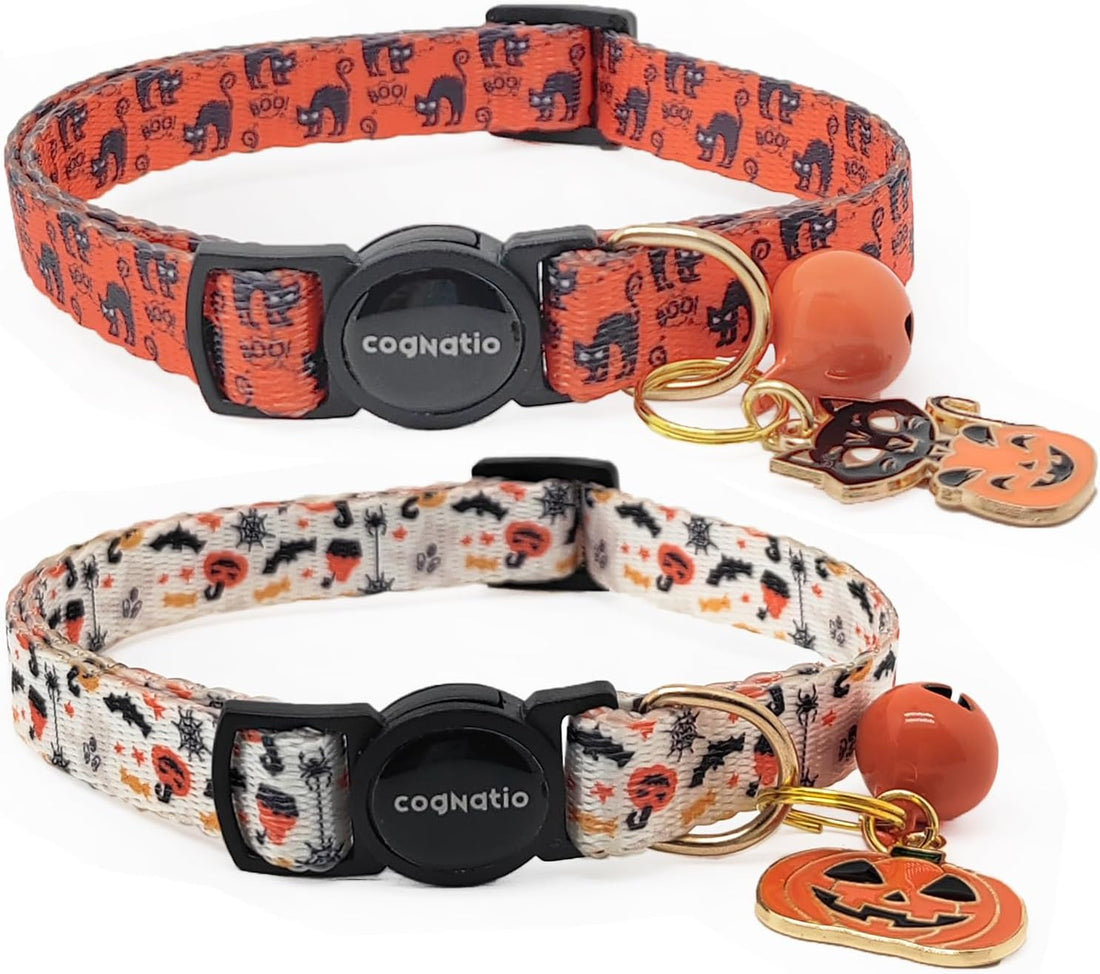 2 Pack Breakaway cat Collars with Bell,Safety Quick Release Pendant