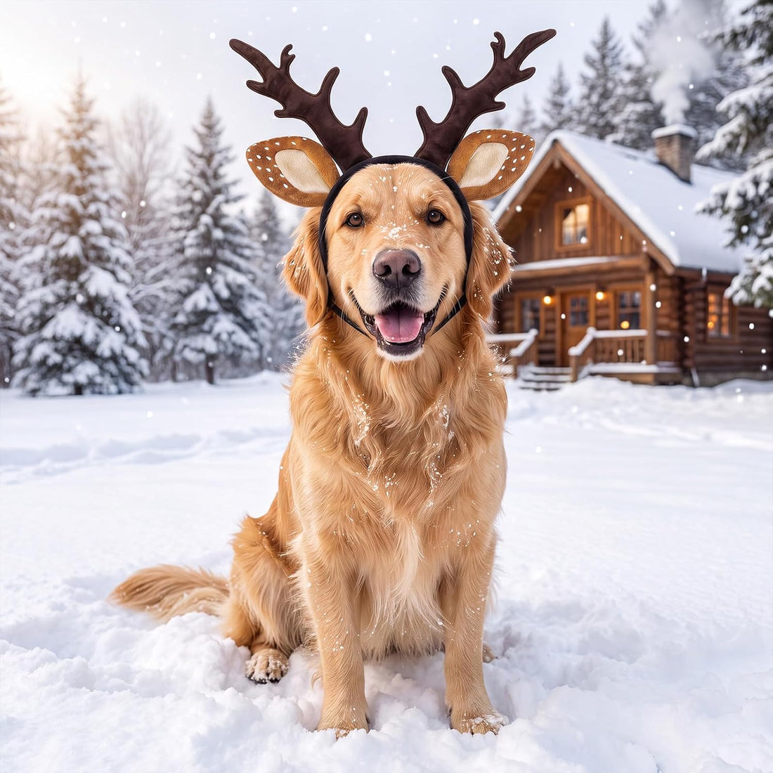 Dog Reindeer Antlers Headband Christmas Headband for Dogs