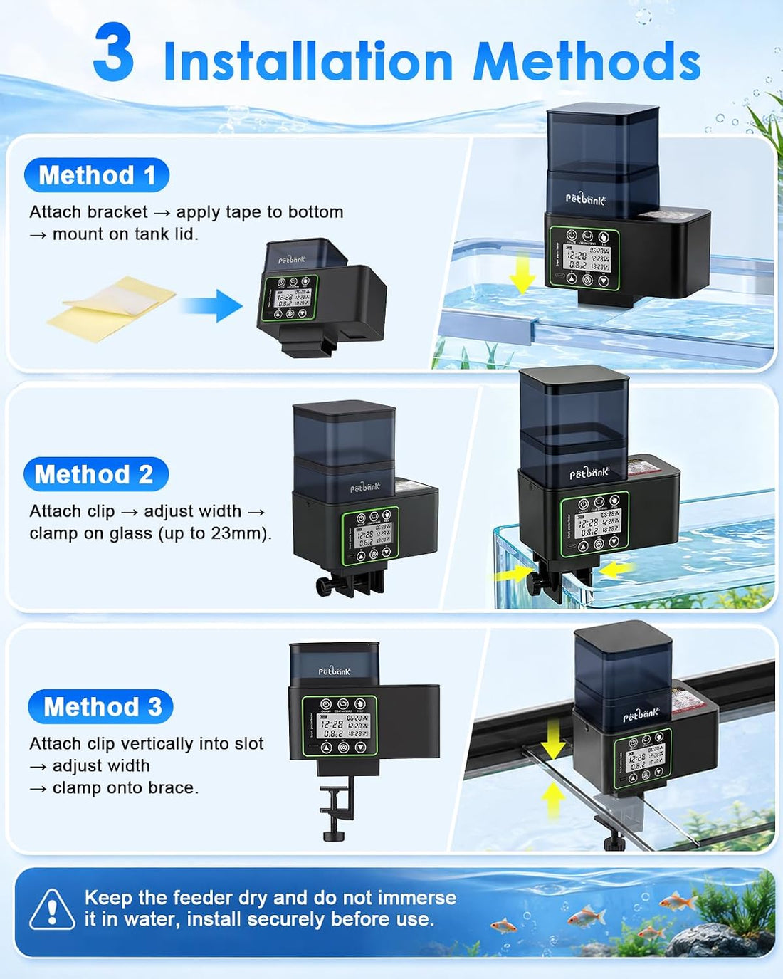 Automatic Fish Feeder for Aquarium Gifts for Fish Lovers Travelers