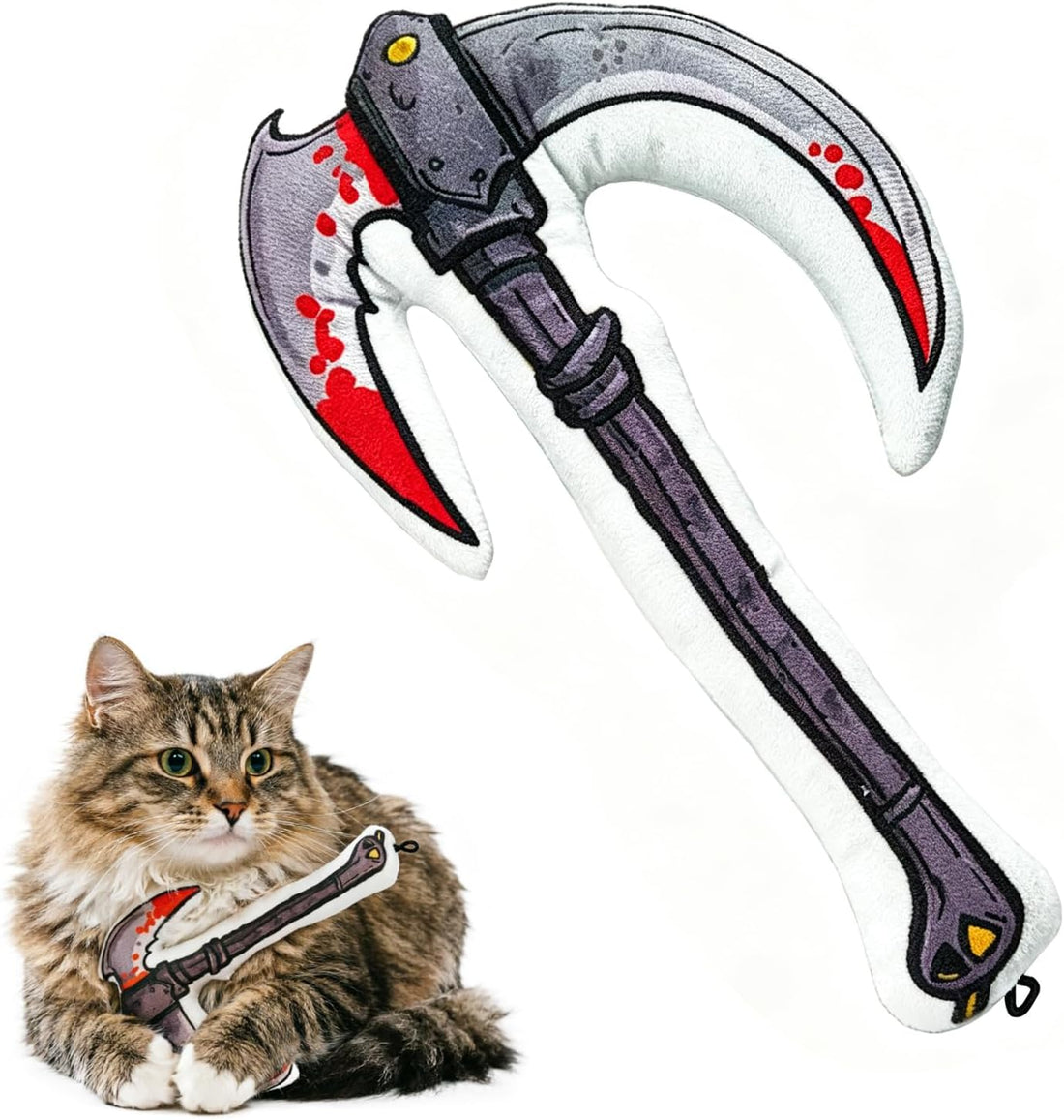 Catnip Toy [2000mg Premium Catnip], Chainsaw Style Cat Kicker Toy