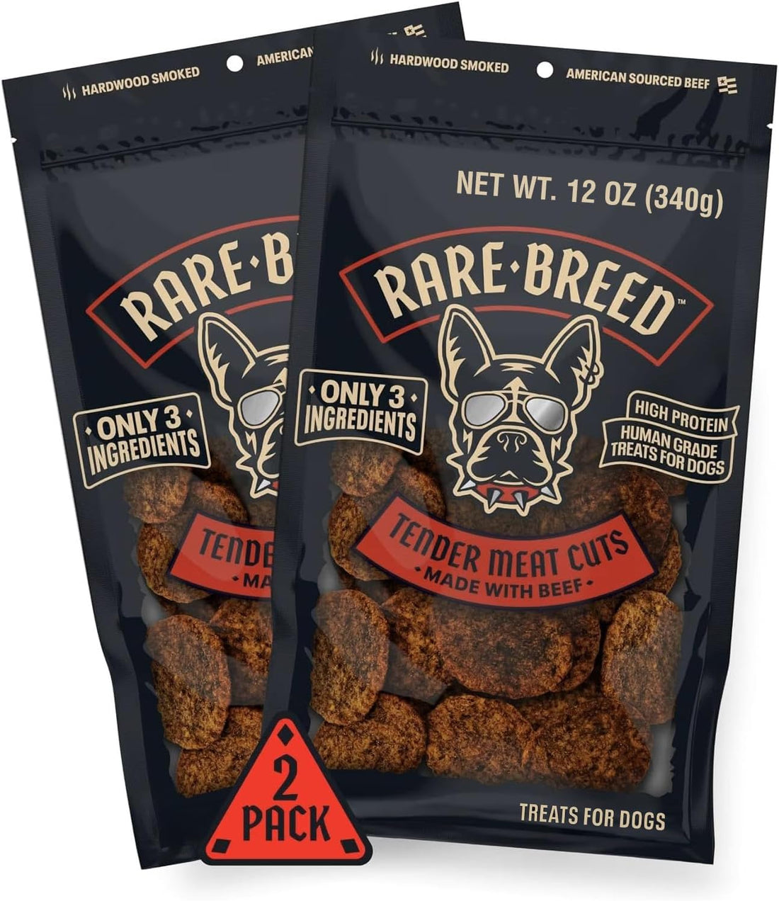 Rare Breed Soft Beef Dog Treats, Grain-Free & Human Grade - 12 oz