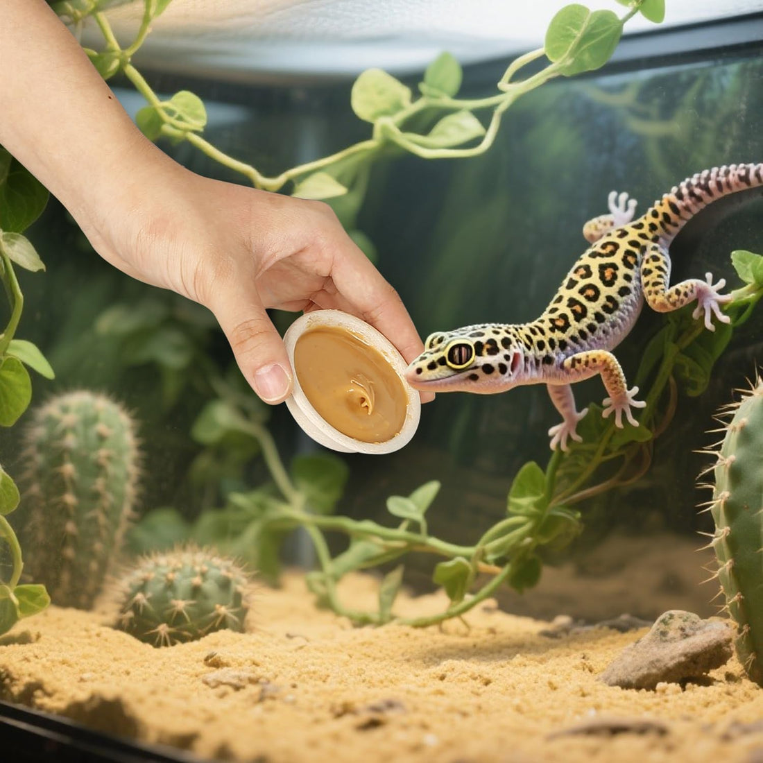 Paper Gecko Feeding Cups, Paper Bowls Reptiles Food and Water Feeder