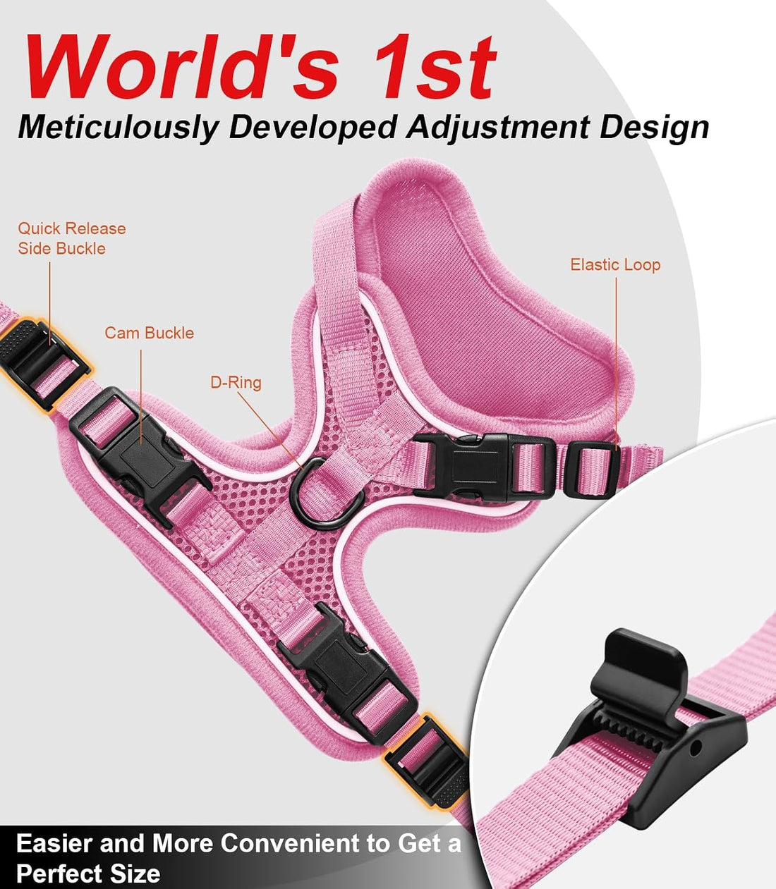 Cat Harness and Leash for Walking Escape Proof Soft Adjustable Cat
