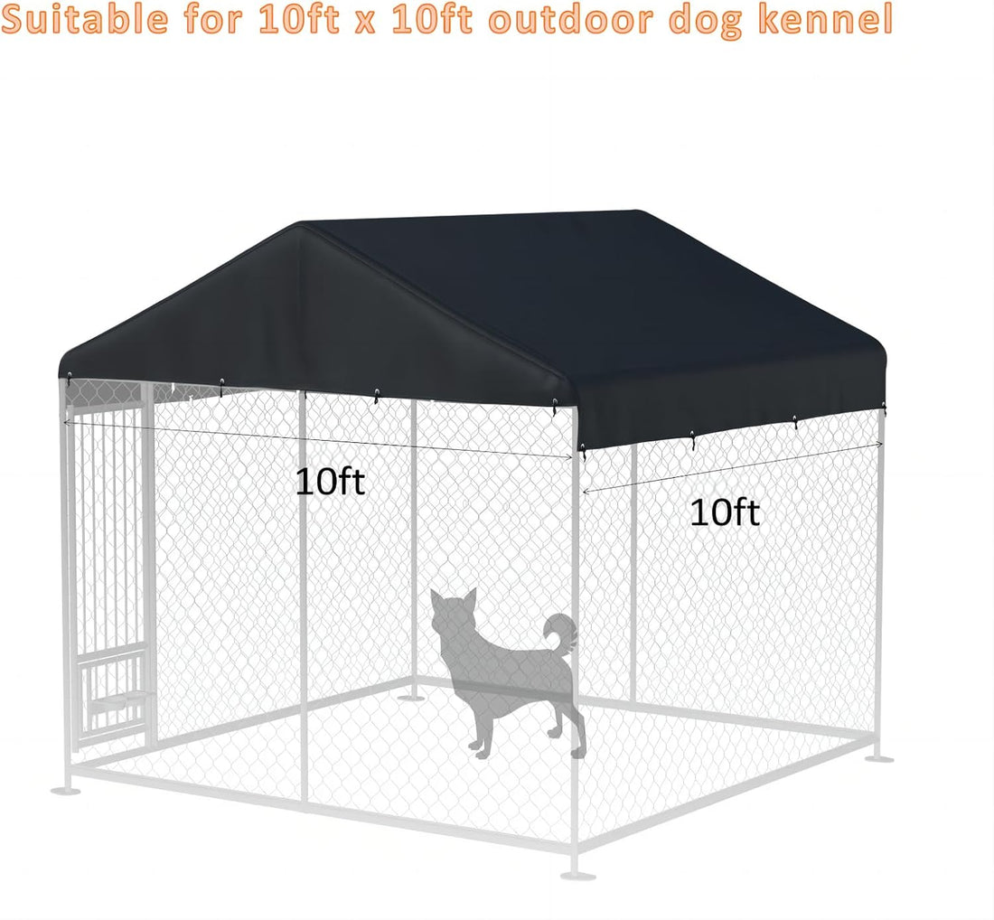 Outdoor Dog Kennel Cover 10' x 10' Replaceable Top Cover