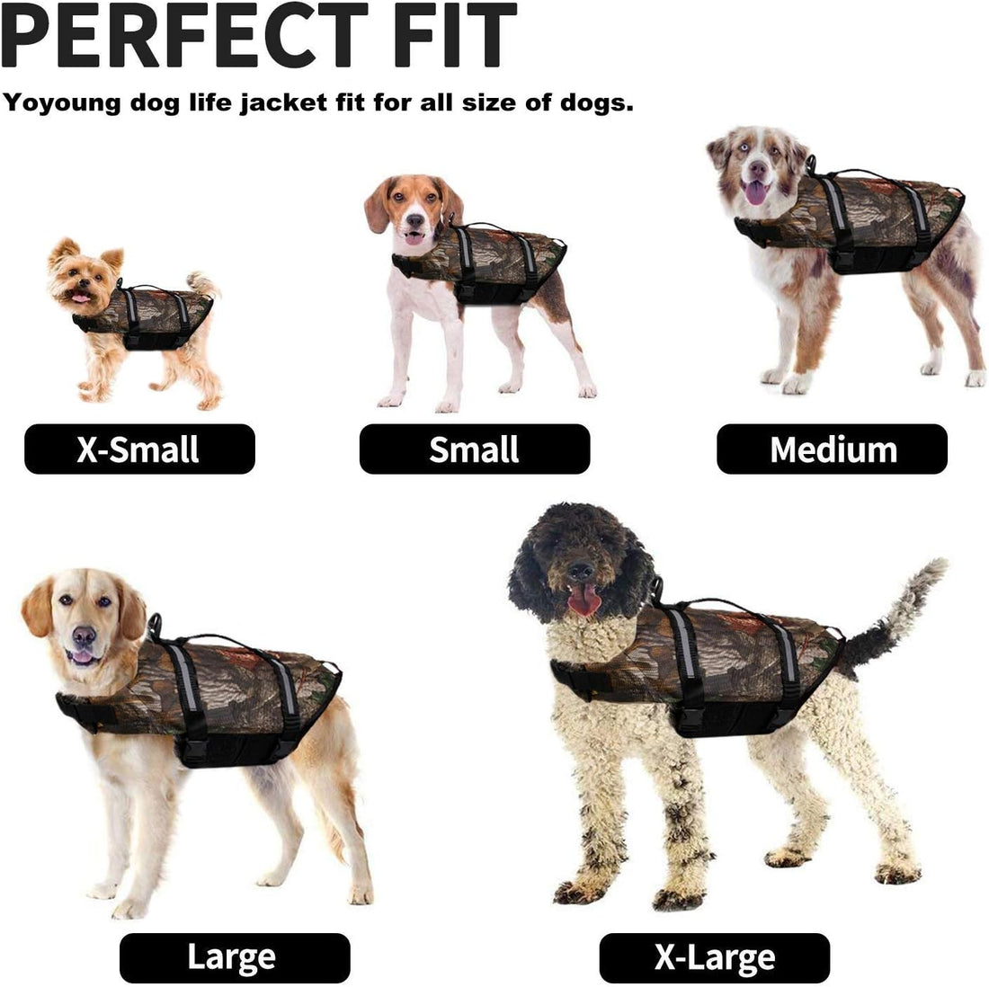 Camo Pet Life Preserver Jacket,Camouflage Dog Life Vest