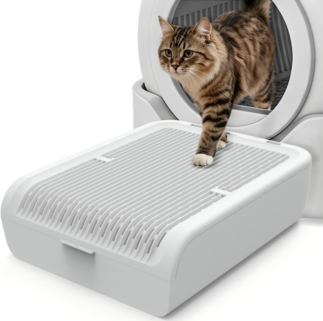 Litter Box Step for Cats, 15.2"×12.3" Wide Litter Box Ramp Non-Slip