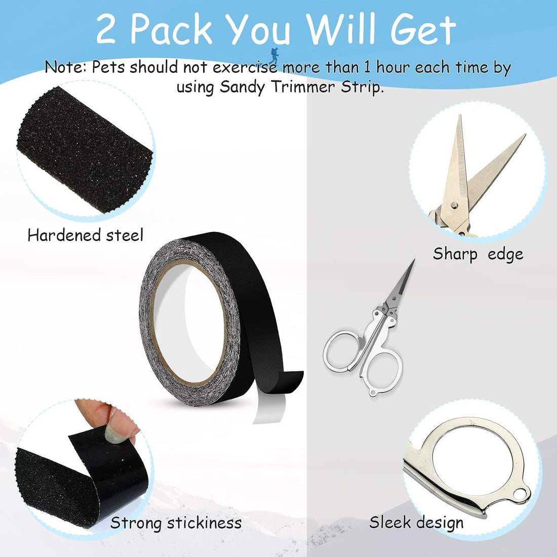 Weewooday 16.4ft Sugar Glider Trim Nail Strip Sandy Trimmer Track