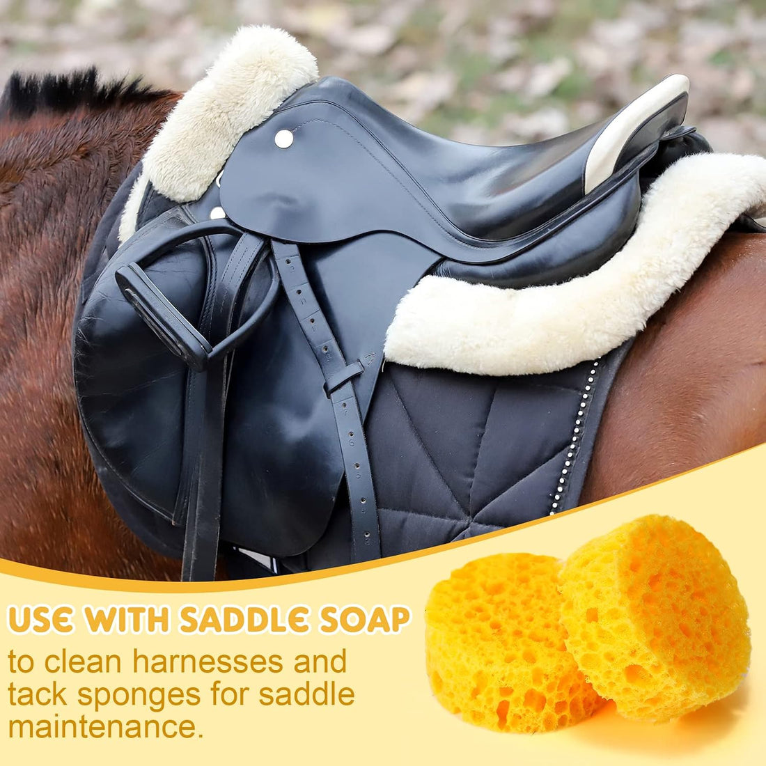 30 Pcs Tack Cleaning Sponges Horse Saddle Sponge Tack Sponges