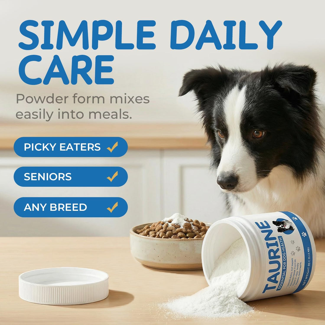 Homibabis Taurine Powder Supplement for Dogs