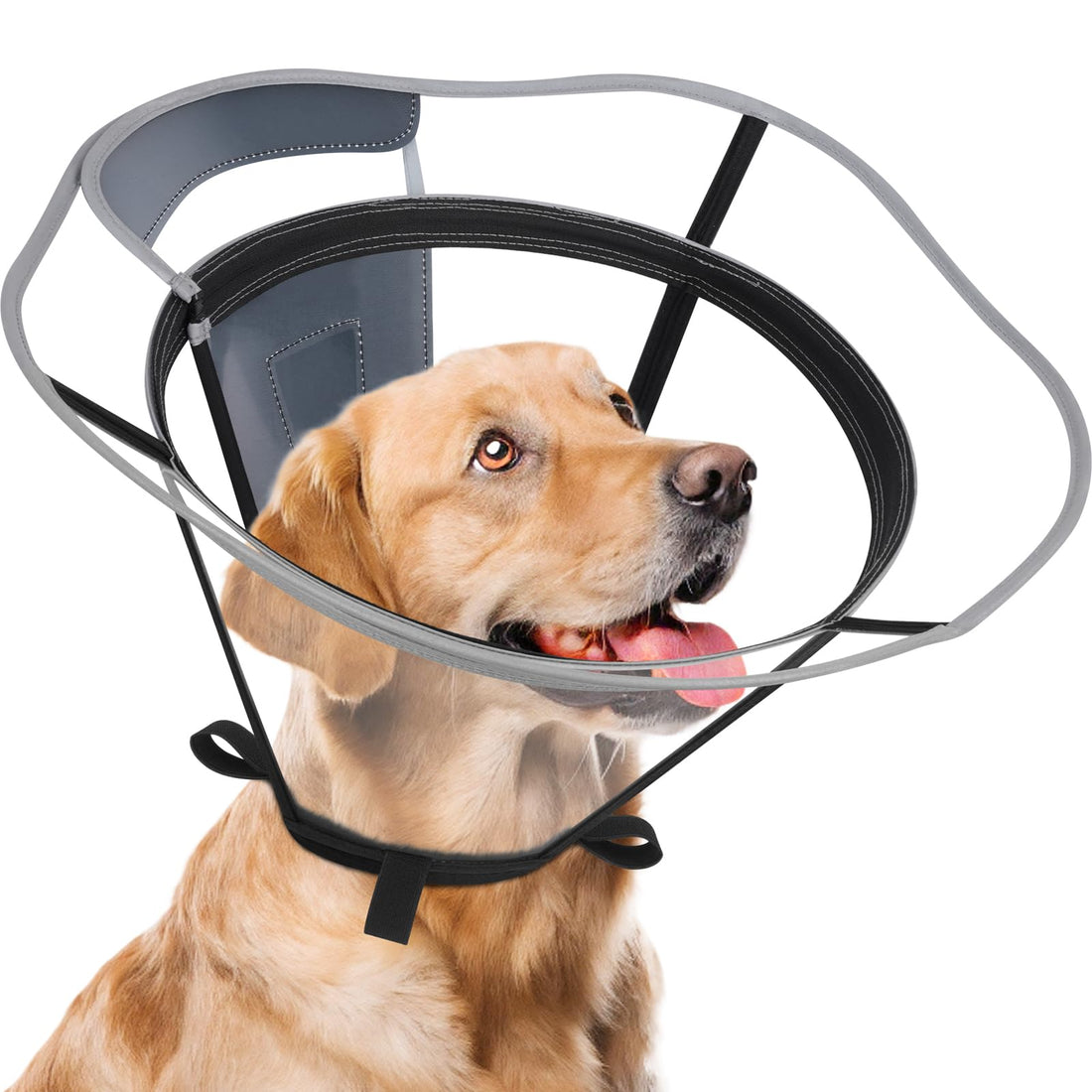 Didopet Extended Dog Cone to Stop Licking, Adjustable Depth