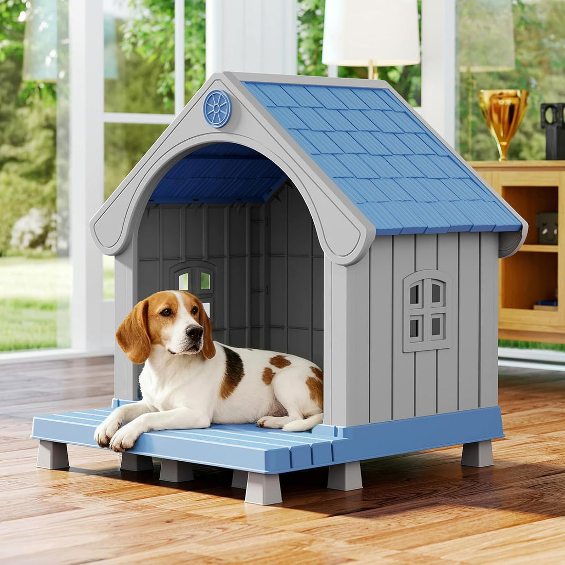 Fancyango Medium Large Dog House Outdoor Indoor