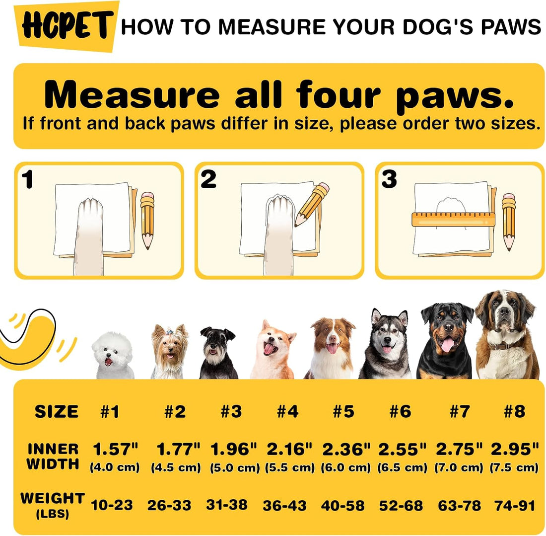 Dog Boots for Large Medium Small Dogs, Water-Resistant Dog Shoes