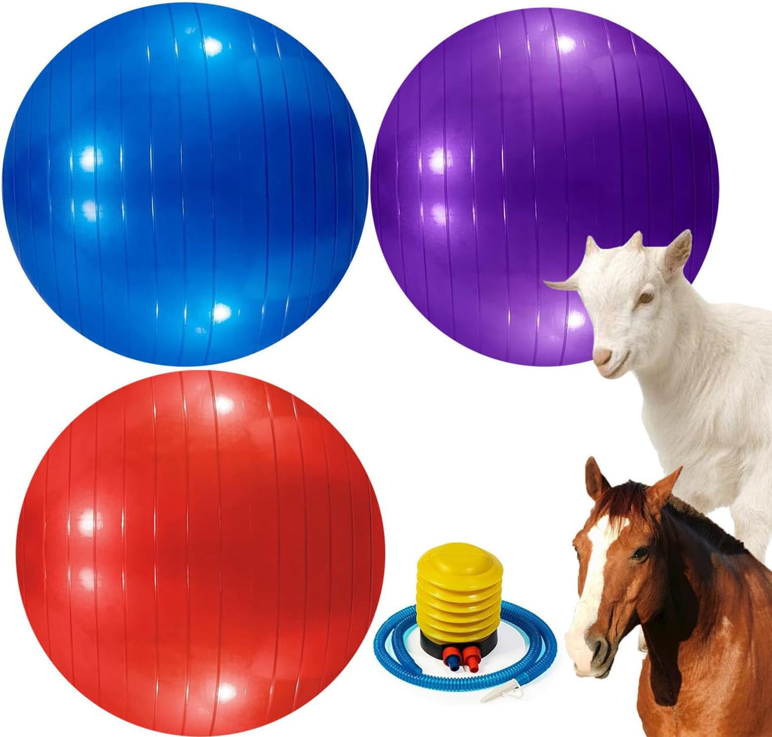 3 Pieces Pet Goat Ball Lamb Toy Horse Ball Dog Training Exercise Ball