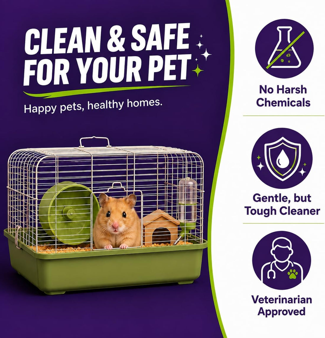 Absolutely Clean Amazing Small Animal Cage Cleaner, Just Spray/Wipe