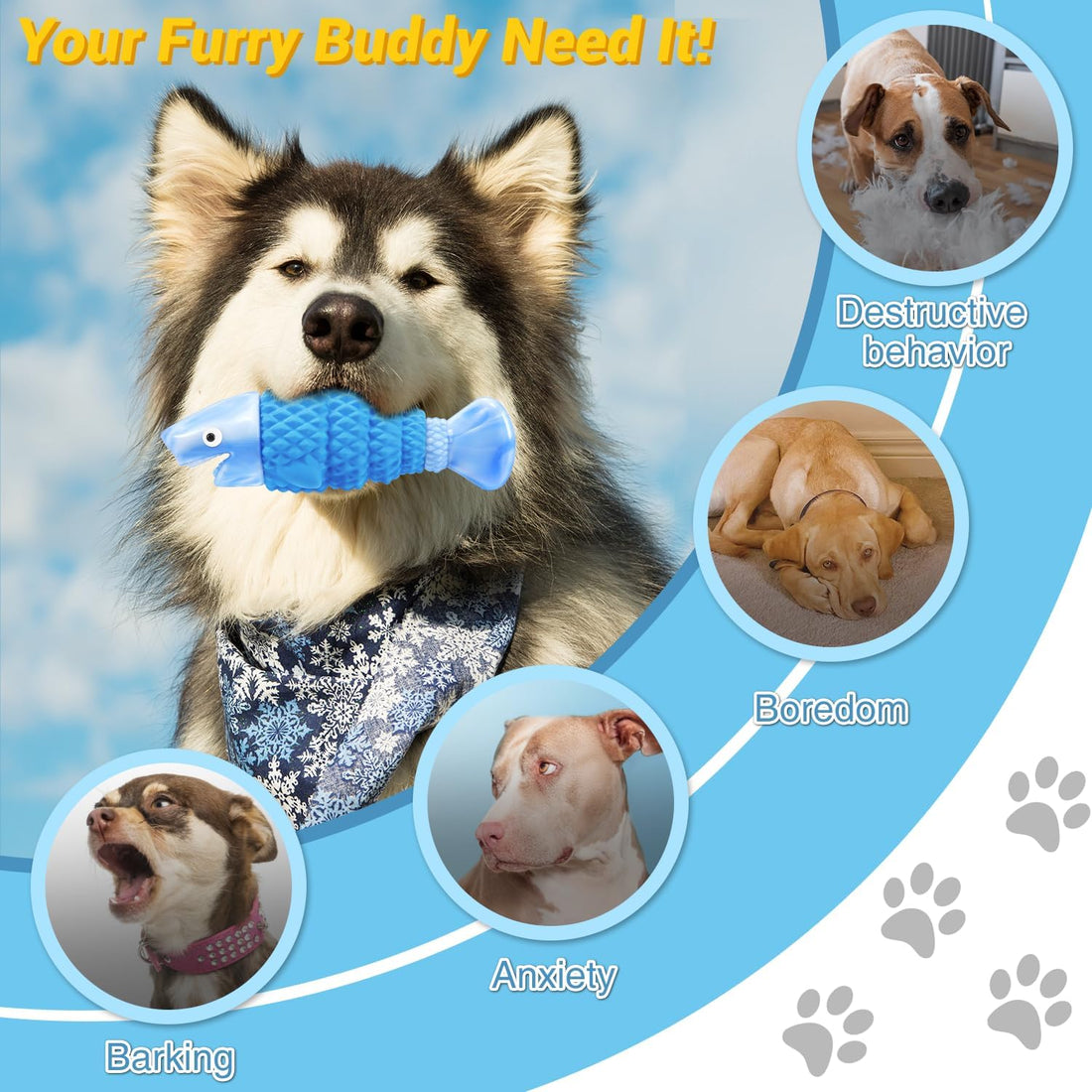 WinTour Tough Dog Toys for Aggressive Chewers