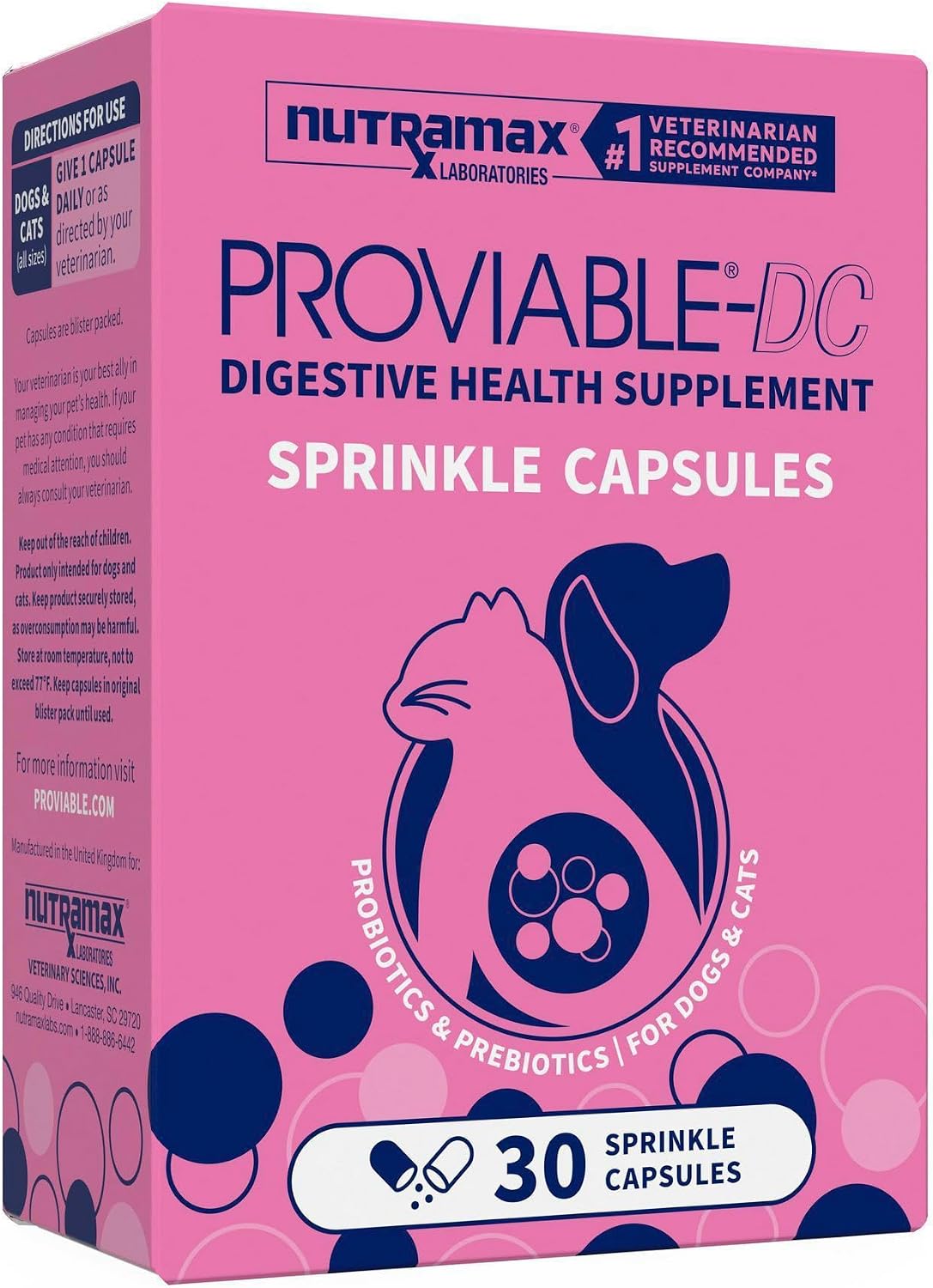 Nutramax Proviable Probiotics for Dogs & Cats