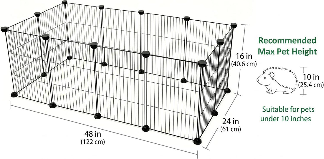 PJYuCien Small Animal Playpen with Waterproof Bottom and 2 Washable