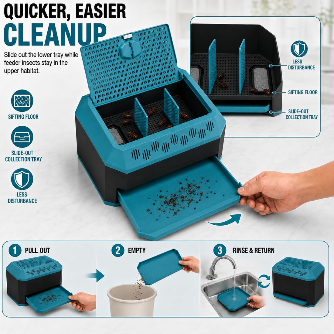 Cricket Keeper for Reptiles, Dubia Roach Enclosure