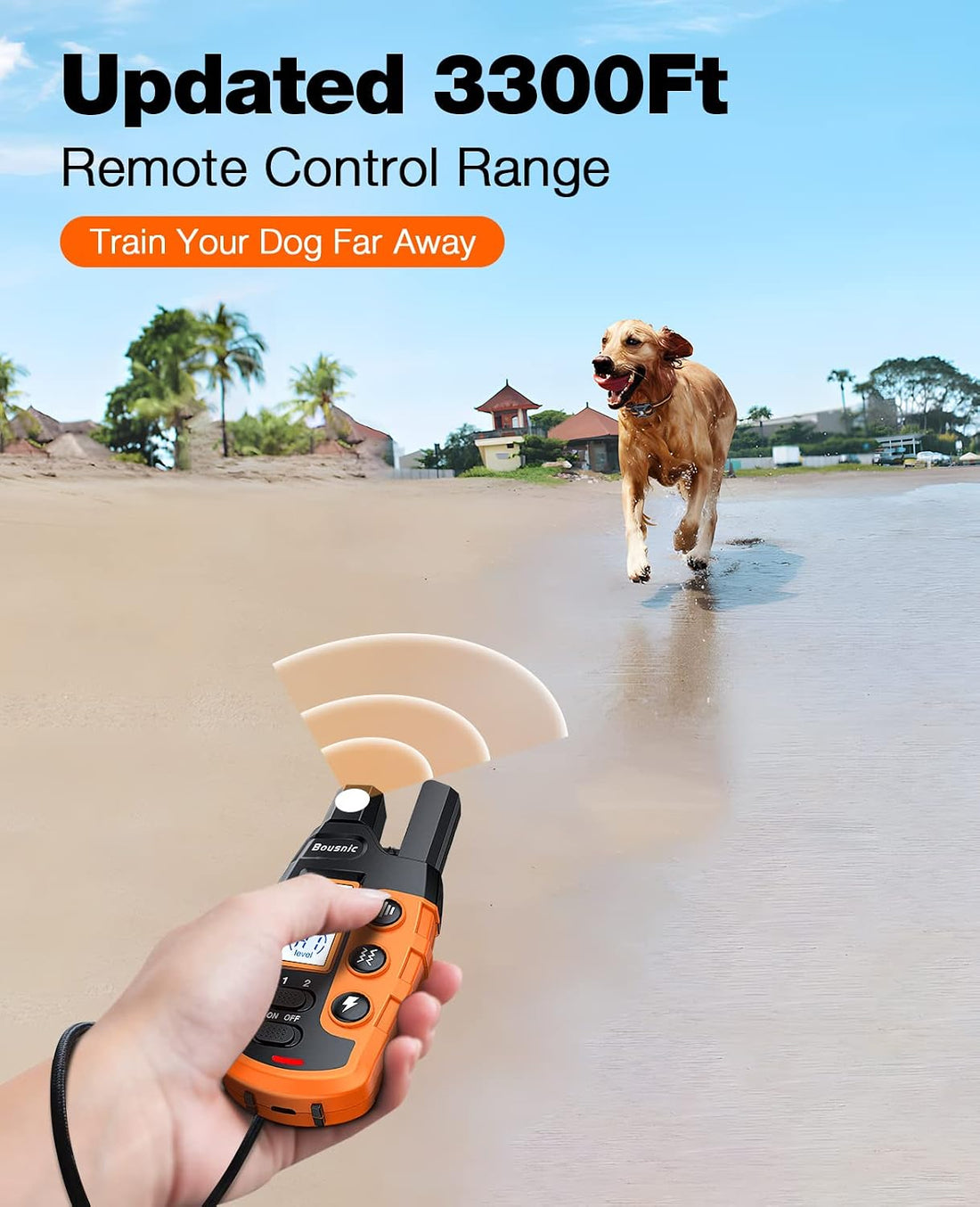 Bousnic Dog Shock Collar - 3300Ft Dog Training Collar with Remote