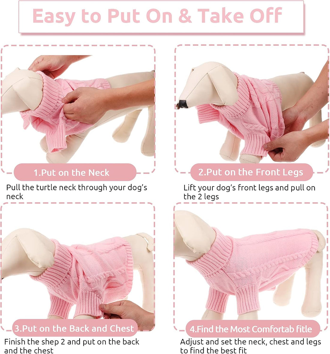 Queenmore Small Dog Sweater for Small Dogs Girl