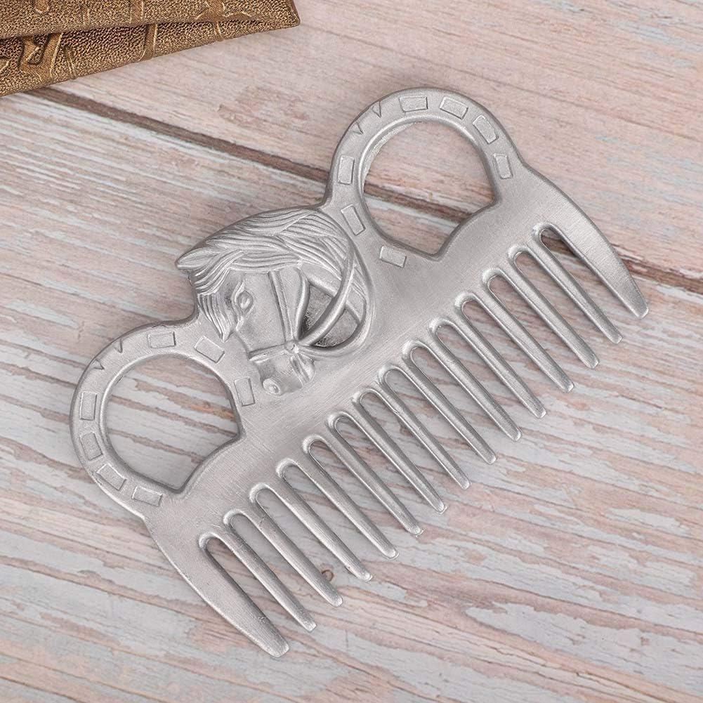 Metal Horse Comb, 4inch Stainless Metal Pulling Combs Horse Mane Comb