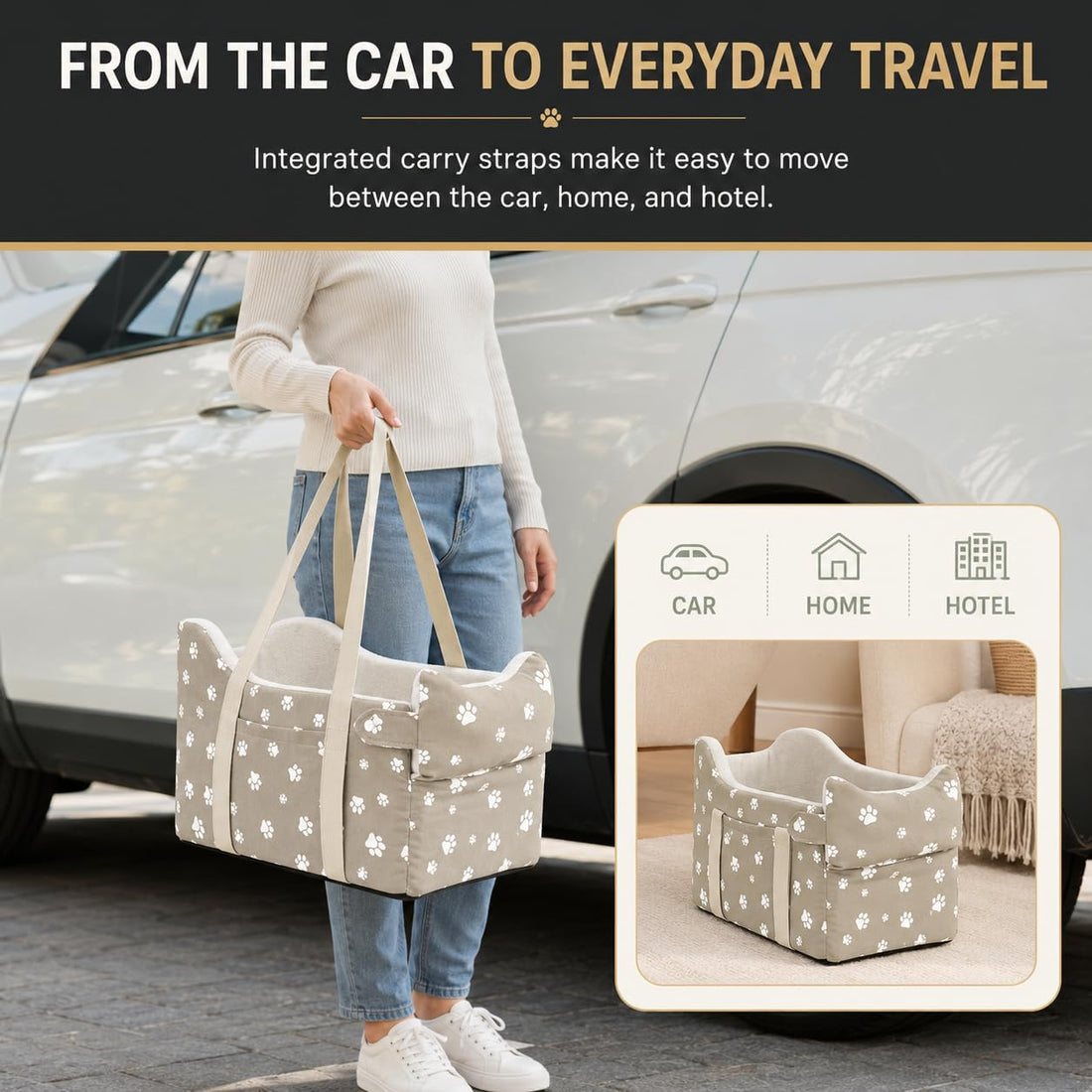 Cullaby Dog Car Seat for Small Dogs