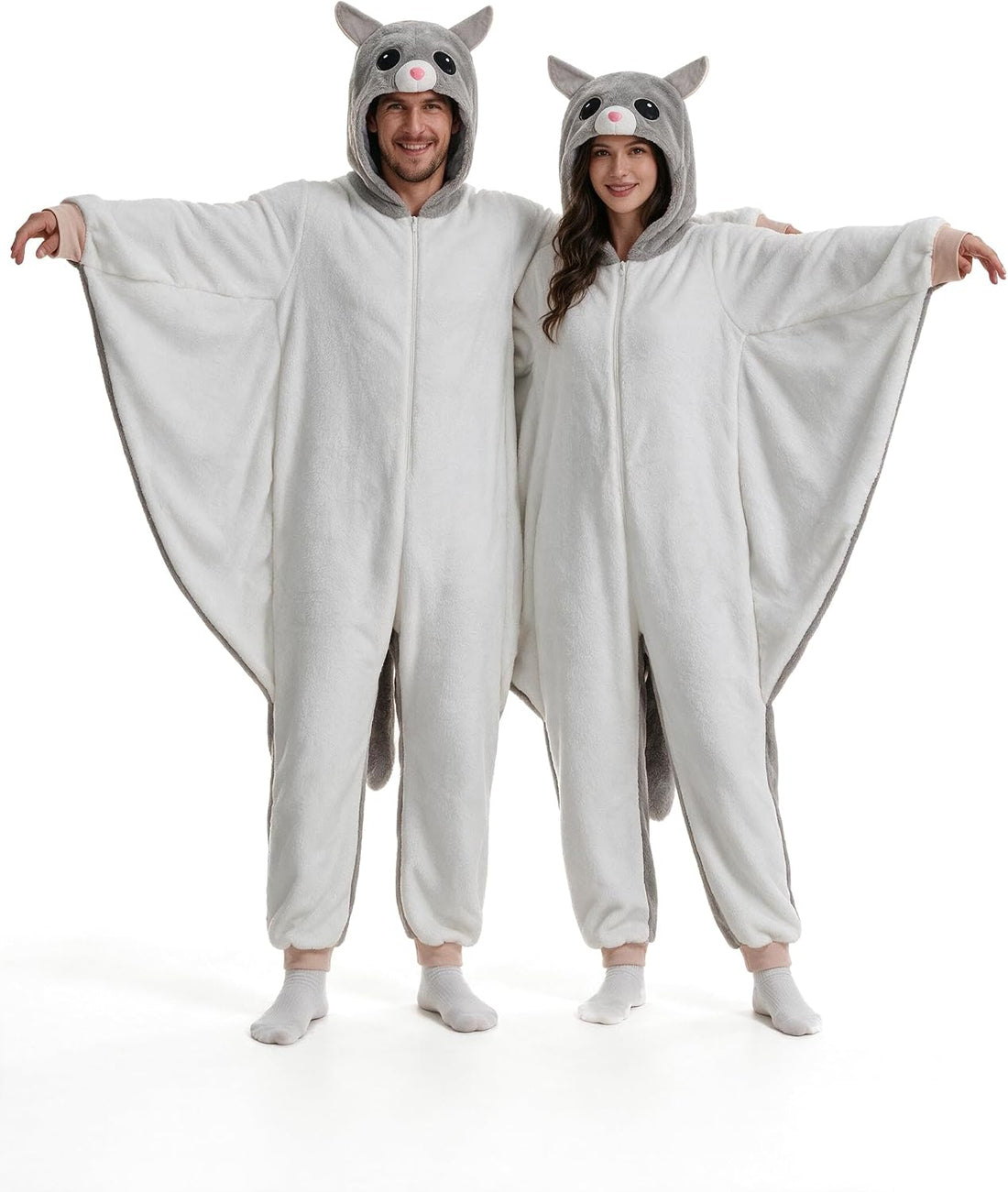 Flannel Fleece Adult Onesies – Fuzzy Onepiece Hood Costume