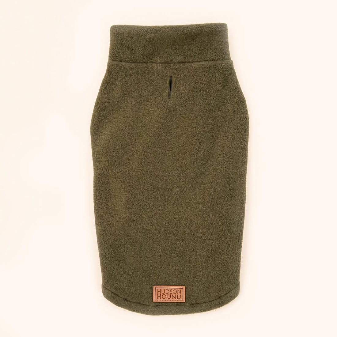 Dachshund Fleece Coat, Long Dog Sweater Jacket - Green, M