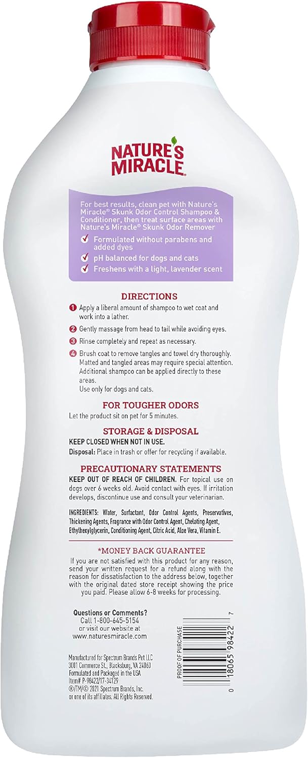Nature's Miracle Skunk Odor Control Shampoo & Conditioner, 32 oz