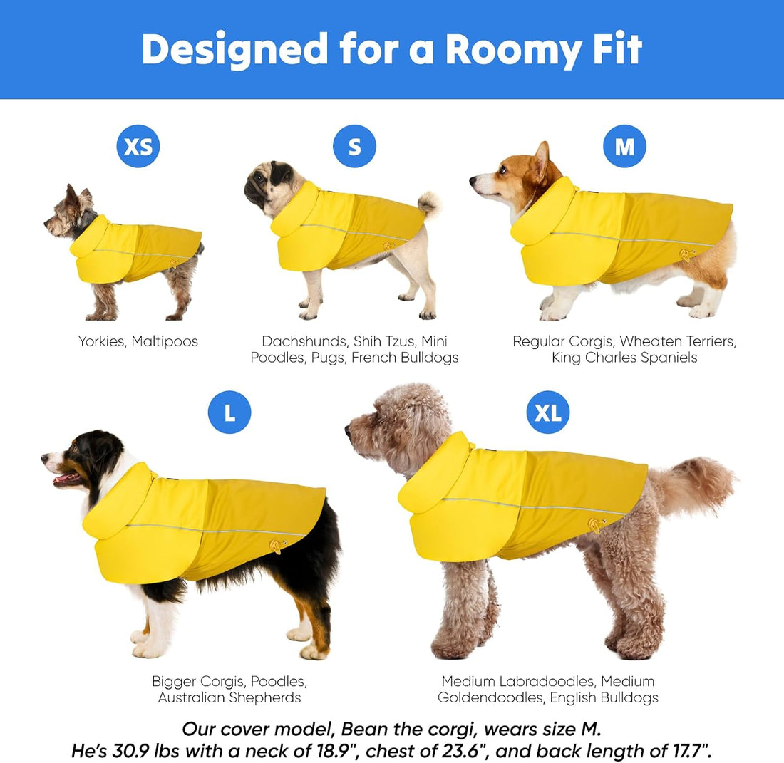 LOWRIDER Dog Raincoat- Adjustable Waterproof, Windproof