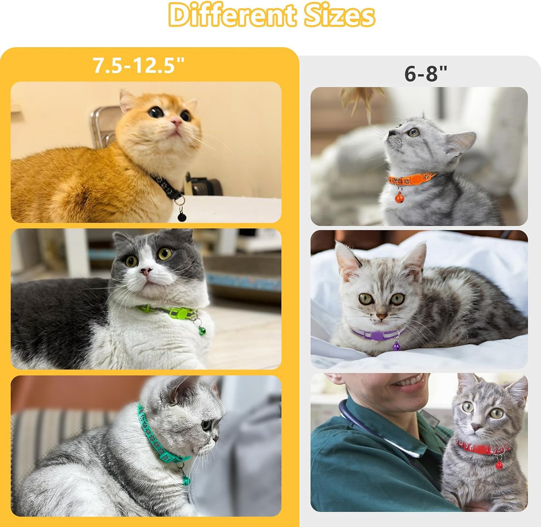 Taglory 2 Pack Reflective Breakaway Cat Collar with Bell