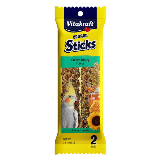 Vitakraft Crunch Sticks Cockatiel Treats Golden Honey Flavor