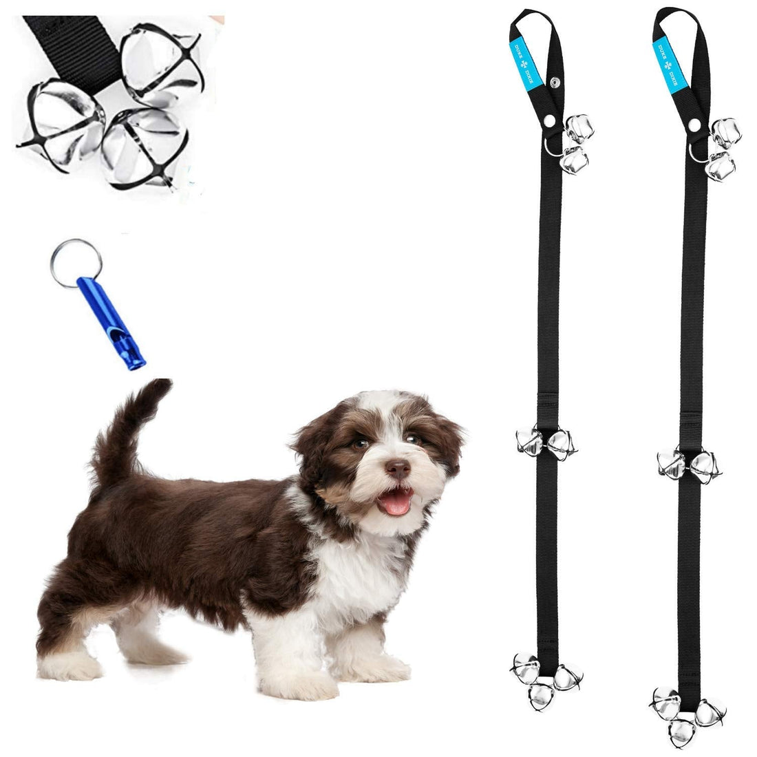 Duke & Dixie Dog Doorbells Training Potty 2 Pack Dog Bells Adjustable